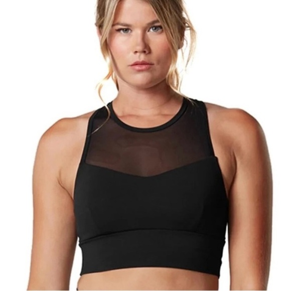 Tavi Noir Other - Tavi Noir Women's Black Mesh Sports Bra with Strappy back